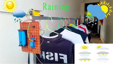 How to make automatic clothes drying rack from rain using Raindrops module