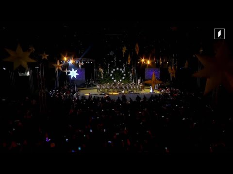 საახალწლო ნაძვის ხის ანთება