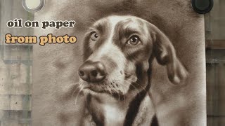 dog portrait oil painting