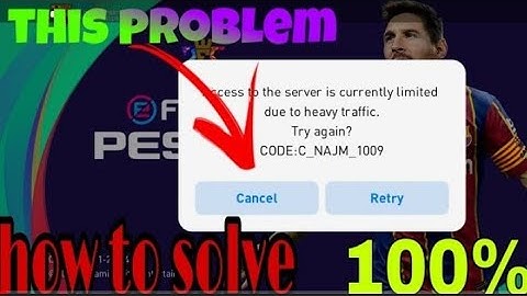 Access to the server currently limited problem solve in PES |how to solve