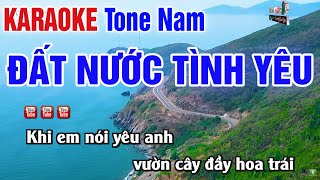 Đất Nước Tình Yêu Karaoke Tone Nam 2024 | Nhạc Sống Thanh Ngân