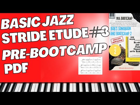 Jazz Piano Stride Basics Etude #3 for study