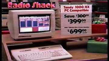 Radio Shack Tandy 1000HX Christmas Commercial 1989