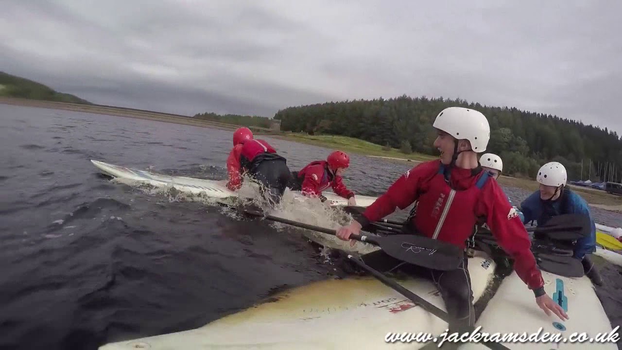 Buxton & leek College Outdoor Sports Students paddleboarding