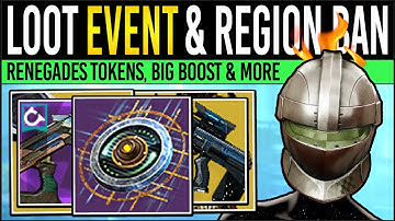 Destiny 2: NEW LOOT EVENT & LAWLESS TOKENS! Flaming ARMOR, Region BAN, Gear Boost, Disabled Loot!