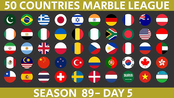 50 Countries Marble Race League Season 89 Day 5/10 Marble Race in Algodoo