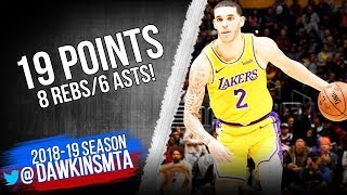 Lonzo Ball Full Highlights 2019 01 15 Lakers vs Bulls   19 Pts 8 Rebs 6 Asts!  FreeDawkins