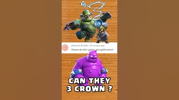 Can Elixir Golem and Goblin Stein 3 Crown ? #clashroyale