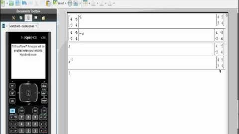 Ti-Nspire CAS Inverse matrices matrix