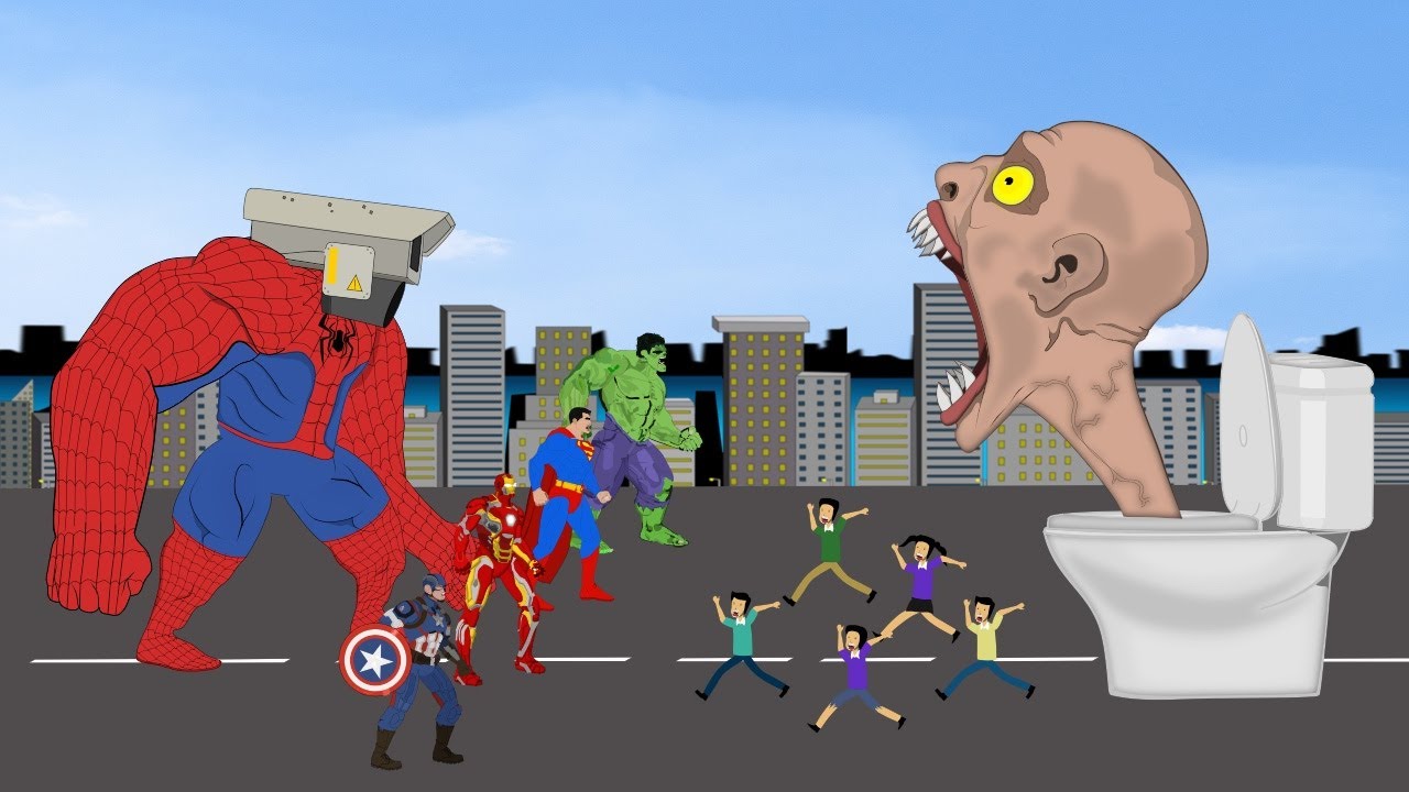 HULK, SPIDERMAN, IRON MAN, SUPERMAN vs Evolution of TOILET SKIBIDI | MARVEL AVENGERS MOVIE ANIMATION