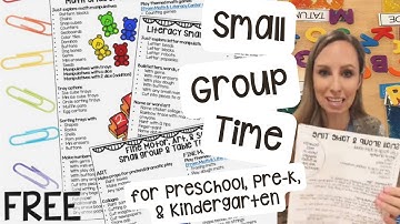 Small Group Time for Preschool, Pre-K, or Kindergarten