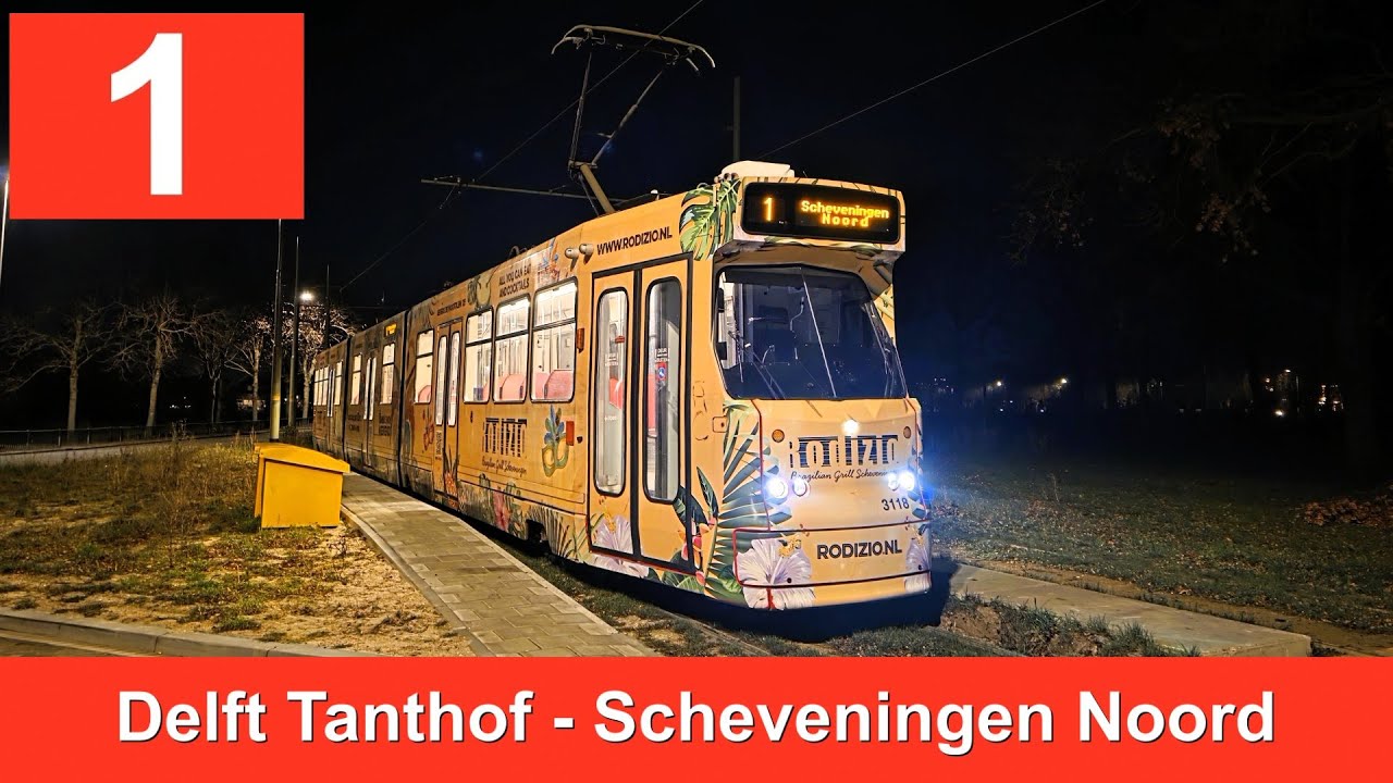 HTM lijn 1: Delft Tanthof - Scheveningen Noord | HTM 3118 | 2025
