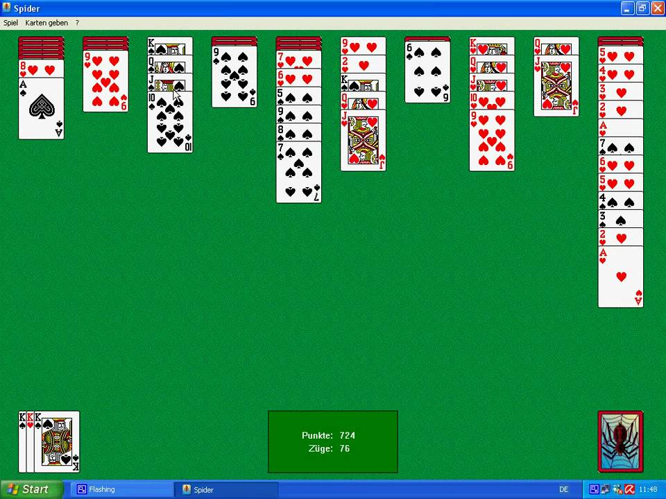 Why doesn' t spider solitaire working