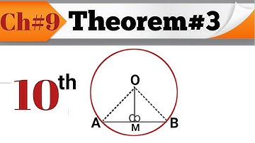 Theorem 3, Ch#9 | Class 10 | Chords of A Circle | PTBB