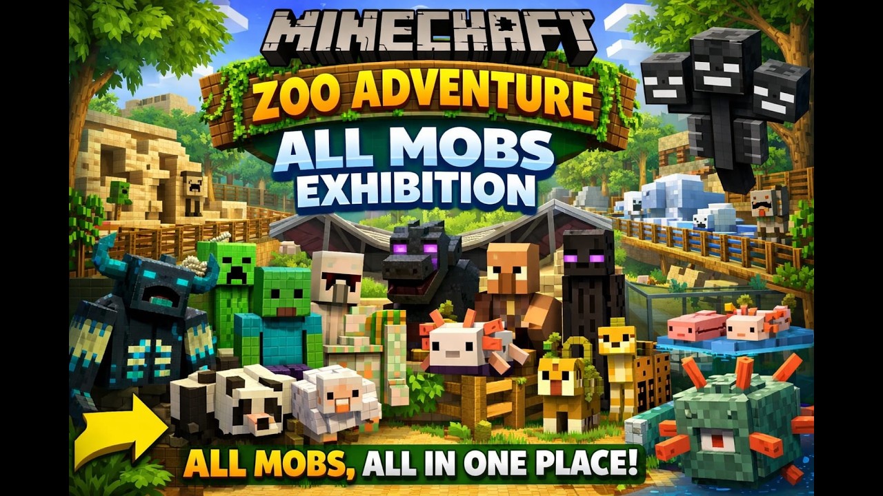I Built a Zoo With Every Mob in Minecraft! 🐼🔥 - YouTube