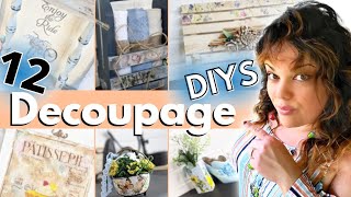 ⭐ *AMAZING* DIY Decoupage Home Decor Ideas