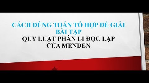 Bài tập qui luật phân li đọc lập năm 2024