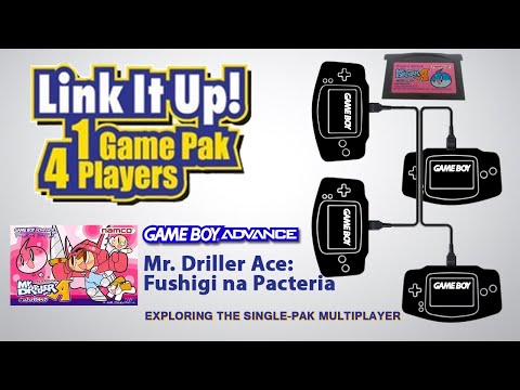 GBA Single-Pak Link - Mr. Driller Ace: Fushigi na Pacteria (200m drilling race to the bottom)