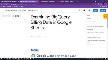 Qwiklab : Examining BigQuery Billing Data in Google Sheets[GSP623]