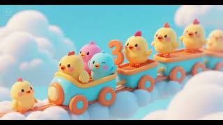 Contando pollitos en el tren de nubes suaves canciones infantiles y rimas para niños screenshot 3