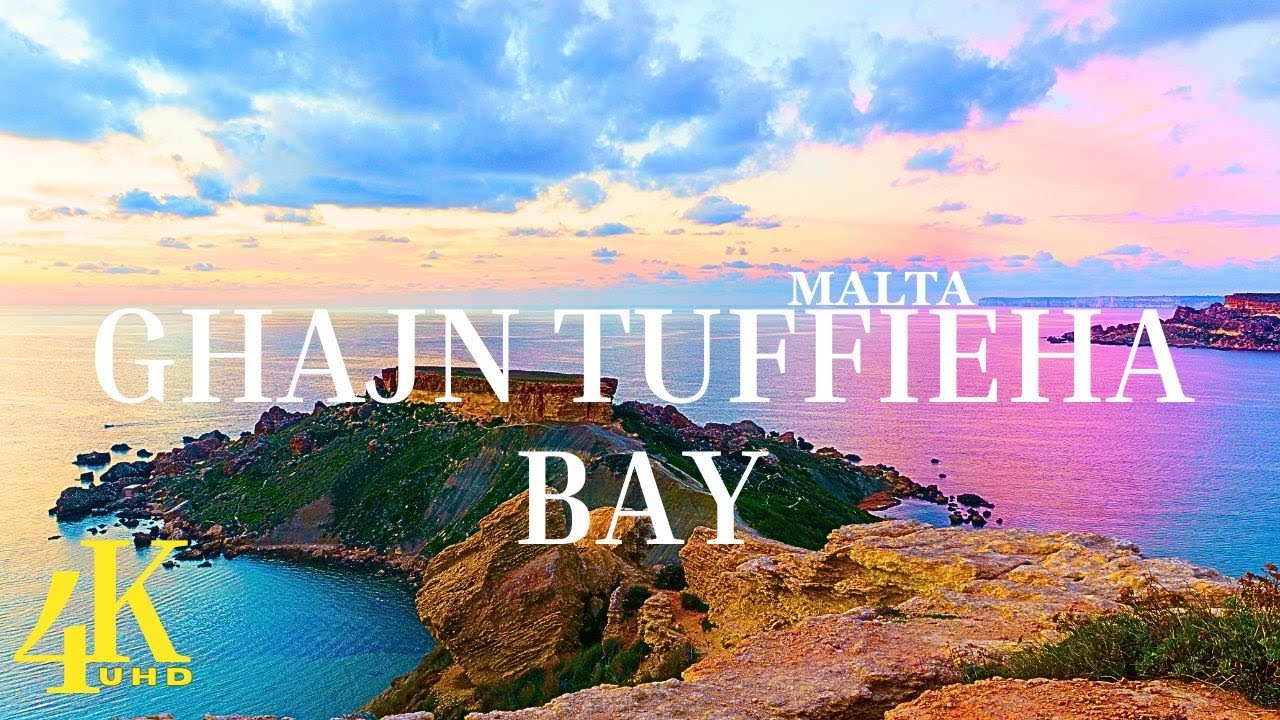 Ghajn Tuffieha Bay, Malta 🇲🇹 4K UHD | Drone Footage