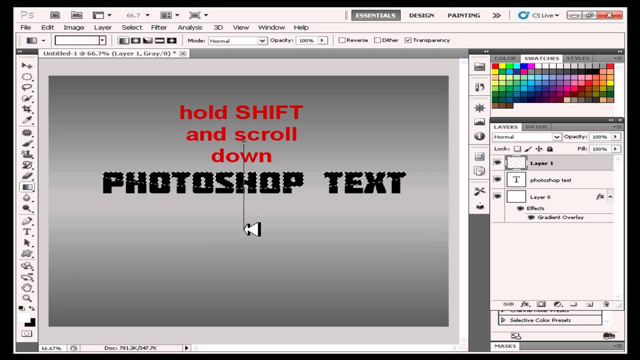Refect Text How to create reflect text on Photoshop - YouTube