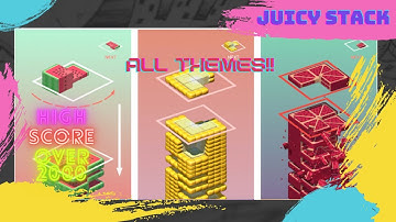Juicy Stack High Score (over 2000)| All themes | Game Play)| Raisa Viena