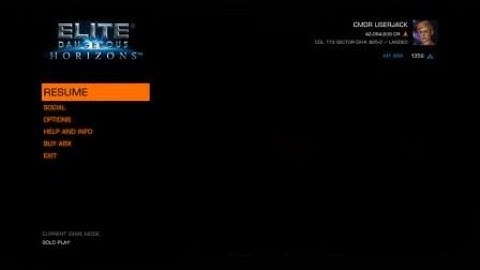 Elite Dangerous. SRV pause glitch.