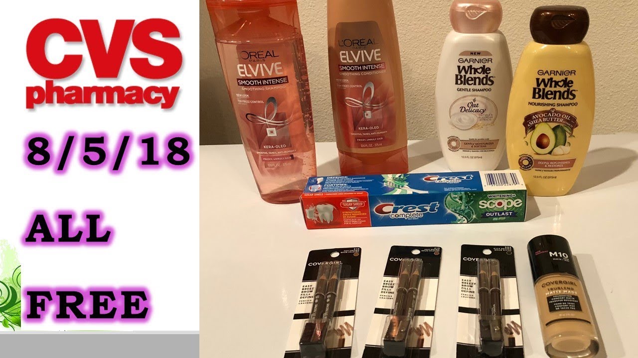 CVS  8/5/18 - 8/11/18 all FREE & $2.54 Money Maker