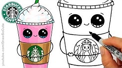 How to Draw a Starbucks Frappuccino Cute | Cartoon Drink