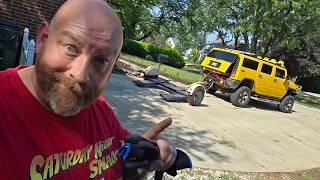 FINISHING THE YARD WORK AND TOWING THE LAST LOAD daily vlog 186