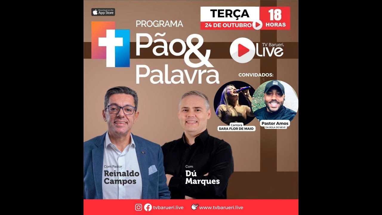 Cantora Sara Flor De Maio E Pastor Amos | Pão & Palavra – 24/10