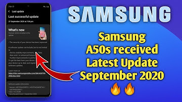 Samsung A50s receive Latest software update September 2020 | Fix bugs & Improvements | review hindi