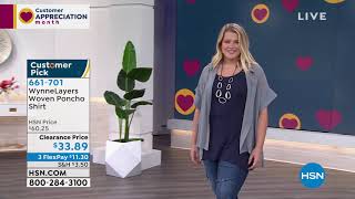WynneLayers Woven Poncho Shirt