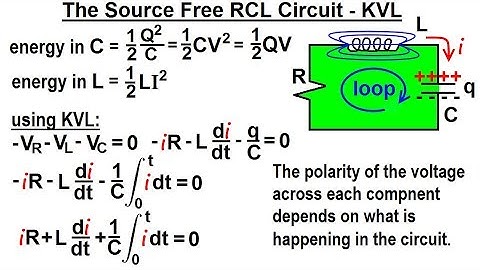 Electrical Engineering: Ch 9: 2nd Order Circuits (11 of 76) Source Free RCL Circuit-KVL
