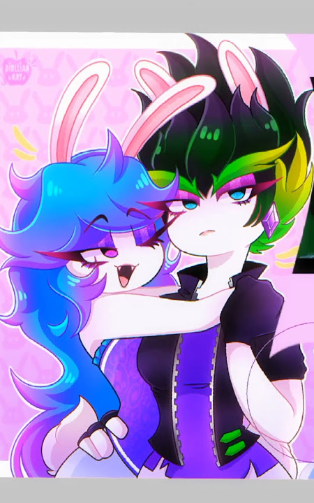 ▫️edge y midnite▫️ a mi estilo 💙💚 (rabbids)