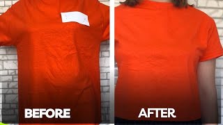 How to turn a big t-Shirt into a top