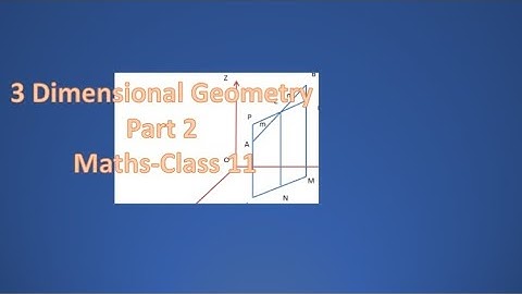 3 Dimensional Geometry-Part 2- Mathematics- Class 11- ISC-CBSE