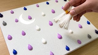 Cotton Swabs Painting Technique / Acrylic Painting for Beginners