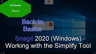 Today we go back to basics with snagit 2020 for windows. in this
episode focus on how work the simplify tool used during editing. hit
like, get su...