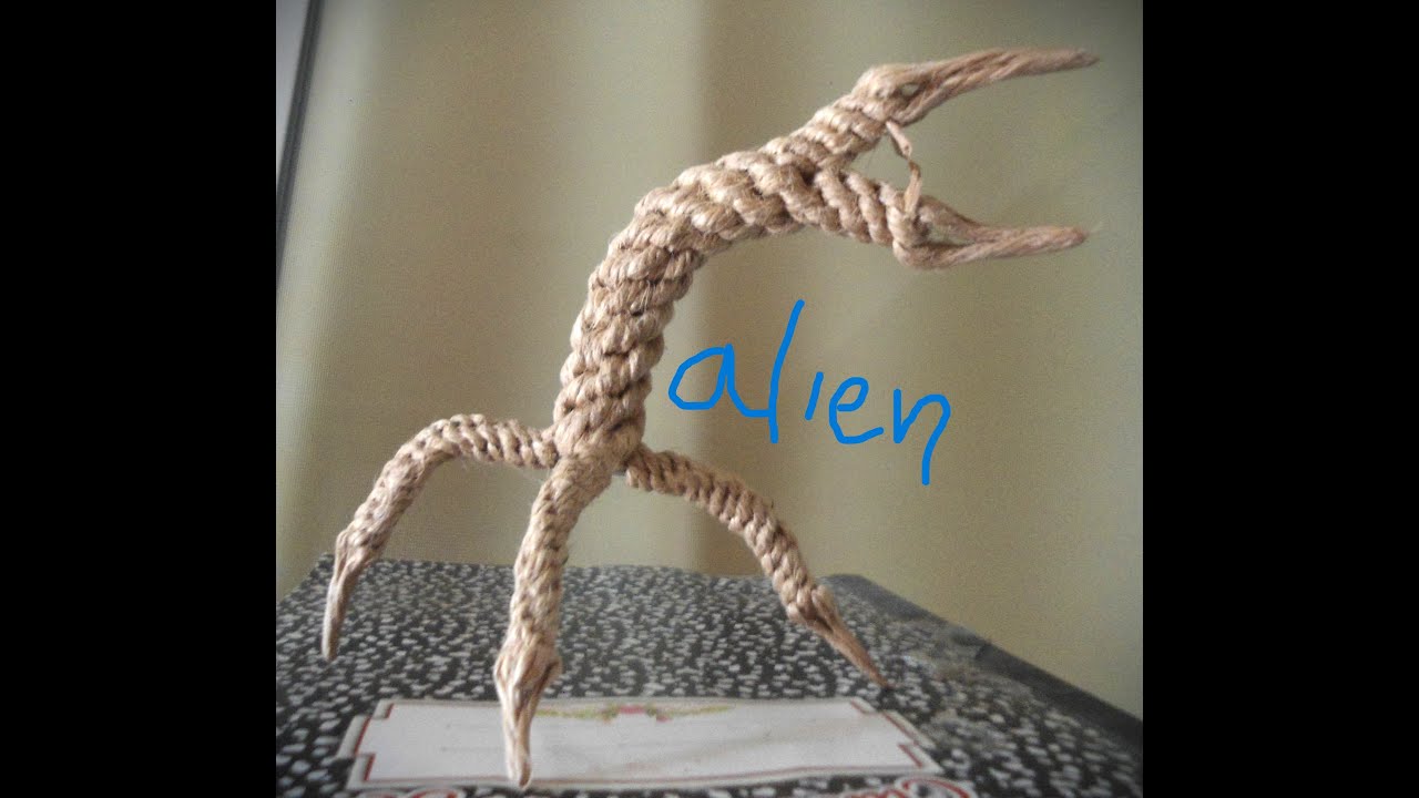 easy Alien with rope ทำเอเลี่ยนต่างดาวง่ายๆด้วยเชือก - YouTube