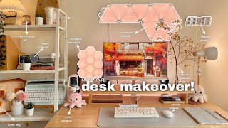 desk makeover | redoing my desk to make it more cozier 🍁