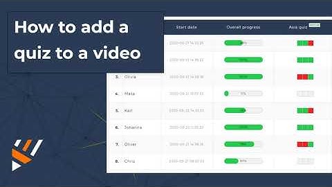 How to add a quiz to a video?