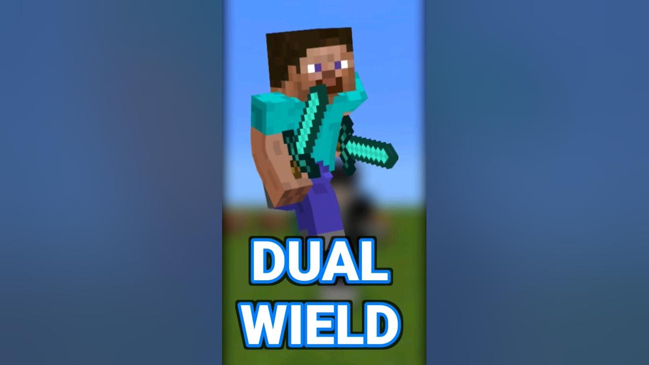 Minecraft Bedrock Dual Wield any Weapons using 1 Command commandblock