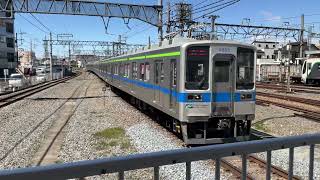 東武野田線10030型11633編成が運用の急行船橋行きが春日部行きに到着