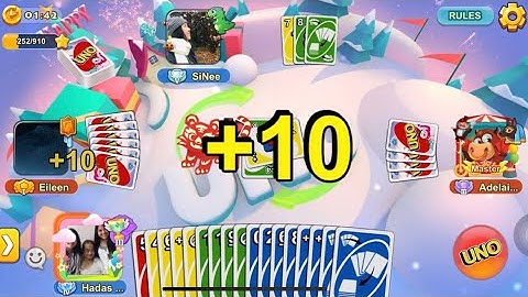 🥳 A trick on turning lose into victory in Facebook Uno Card Game (Ranked mode - 2v2 Go Wild x80)