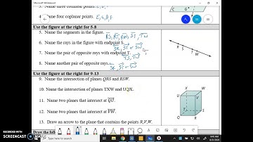 Points, Lines, and Planes Practice Problems