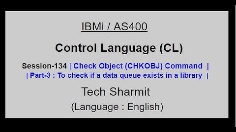 Check Object (CHKOBJ )  command (Part-3)  | IBM i | AS400 | CLLE | cl programming in IBM i  | chkobj