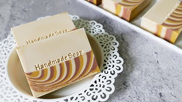 分層斑馬渲染皂 - the tiger stripe swirl handmade soap with layers design - 代製母乳皂