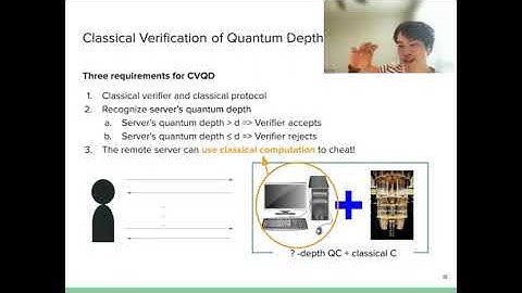 QuCS Lecture19:  Prof. Nai-Hui Chia (Rice): Classical Verification of Quantum Depth